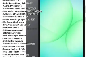 Galaxy Tab A9+ 5G (SM-X218U) ქსელის განბლოკვა