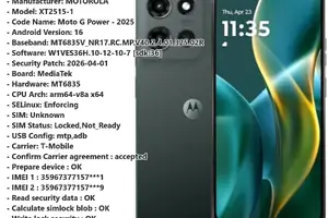 Motorola XT2515-1 Moto G Power 2025 ქსელის განბლოკვა