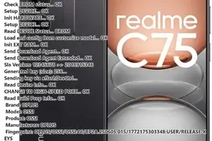 Realme C75 (OSSI) — FRP წაშლა TestPoint-ით