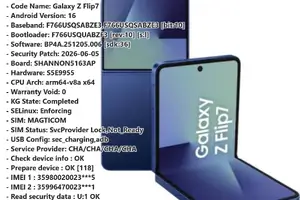 Samsung Galaxy Z Flip7 (SM-F766U) ქსელის განბლოკვა