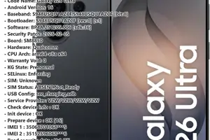 SM-S948U Galaxy S26 Ultra VZW Network Unlock