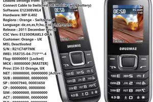 Samsung GT-E1230 ქსელის განბლოკვა / Network Unlock