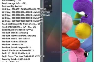 Samsung Galaxy A51 (SM-A515F) — FRP წაშლა