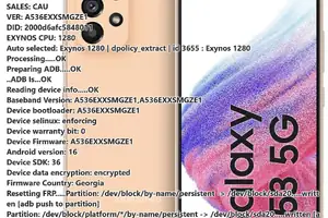 Samsung Galaxy A53 5G (SM-A536E) — FRP წაშლა