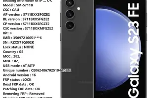Samsung Galaxy S23 FE (SM-S711B) — FRP წაშლა
