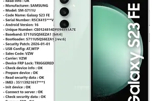 Samsung Galaxy S23 FE (SM-S711U) FRP წაშლა | Unlocker.Ge