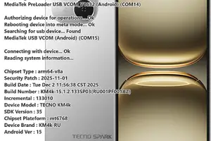 TECNO KM4k (Spark 40C) — FRP / Gmail ანგარიშის წაშლა